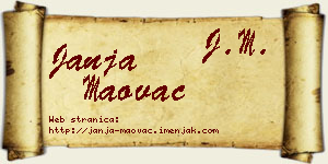 Janja Maovac vizit kartica